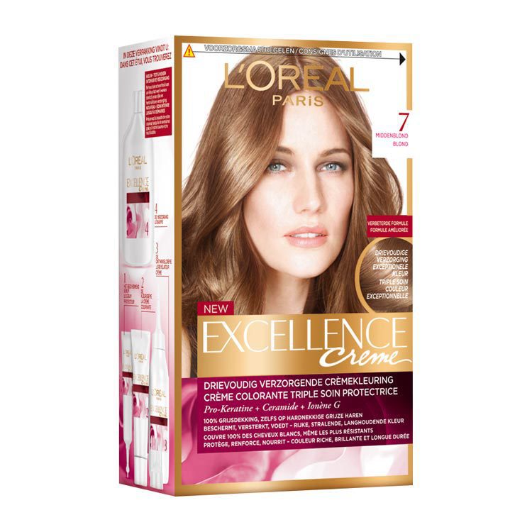 L'Oréal Paris Excellence creme haarverf middenblond 7 1 stuk