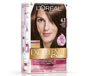 L'Oréal Paris Excellence creme haarverf middengoudbruin 4.3 1 stuk