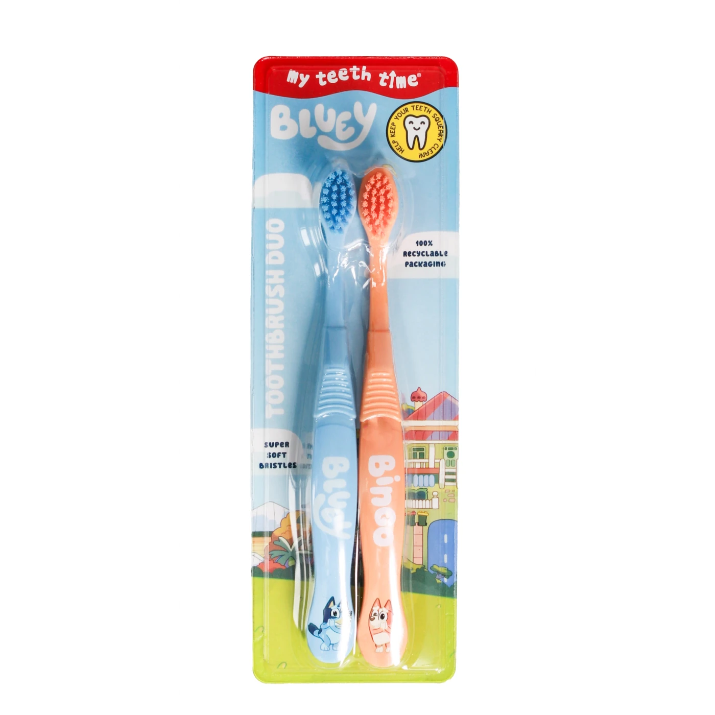 Bluey  Kindertandenborstel Set - 2 Stuks - 4+ Jaar