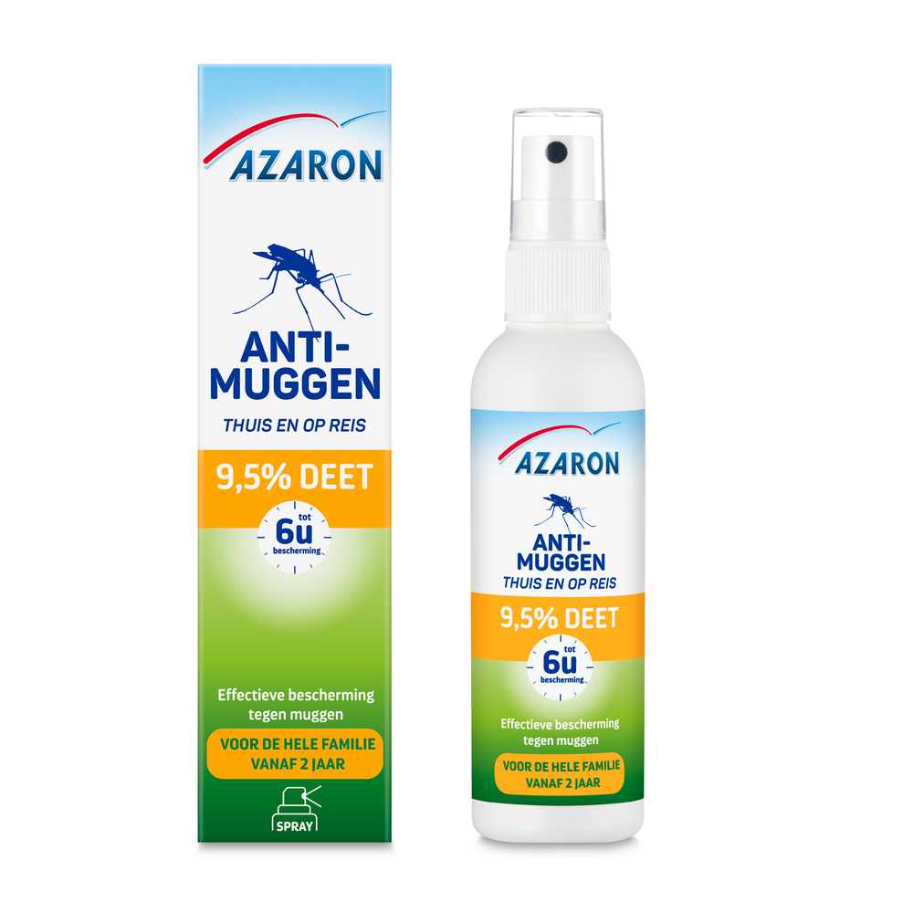 Azaron Anti-Muggenspray Thuis en op Reis 9.5% DEET