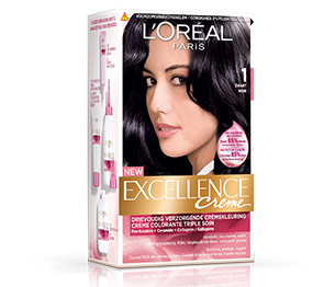 L'Oréal Paris Excellence haarverf creme zwart 01 1 stuk
