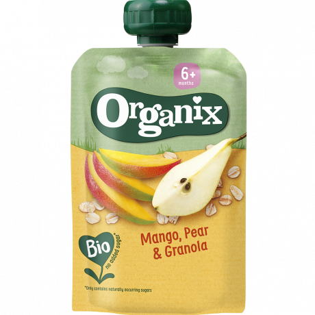 Organix  Knijpfruit - Mango, Peer, Granola - 6+ maanden - 100 gram