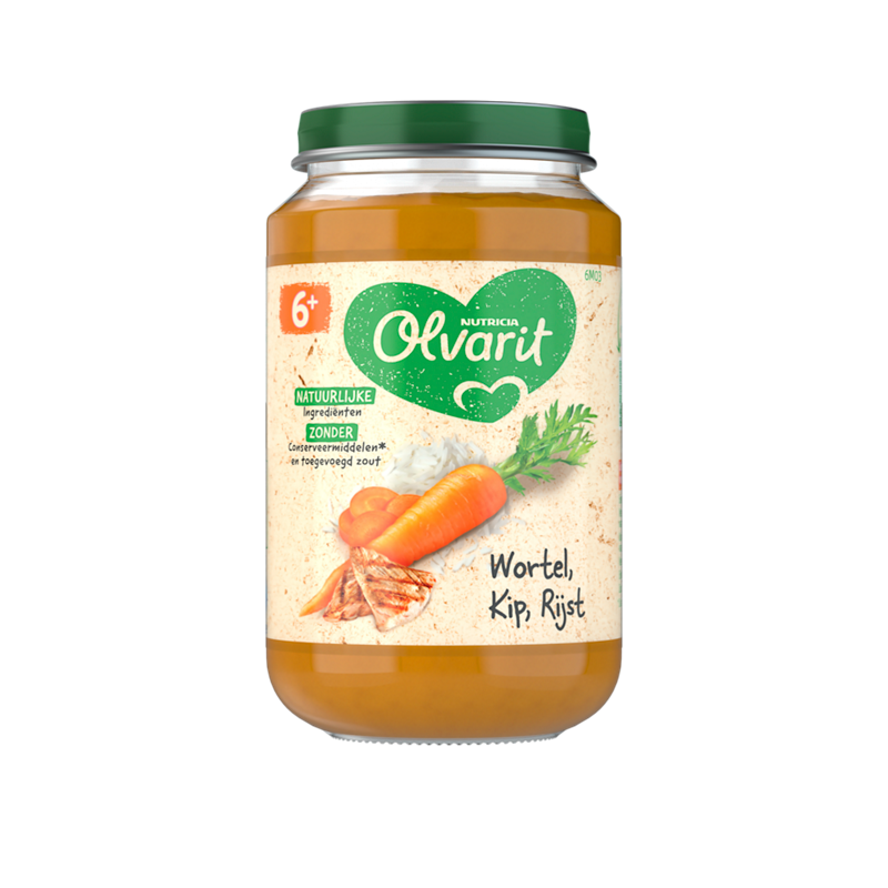 Olvarit  Maaltijd - Wortel, Kip, Rijst - 6+ maanden - 200 gr