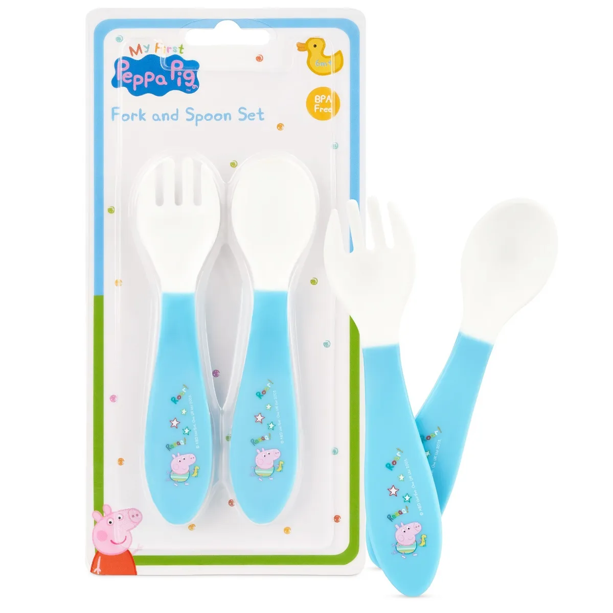 Peppa Pig  Vork en Lepel - Bestekset - 6+ Maanden