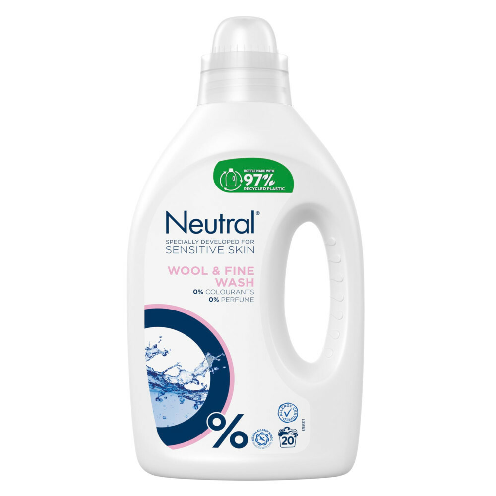Neutral  Vloeibaar Wasmiddel - Fijnwas - 1 liter - 20 wasbeurten