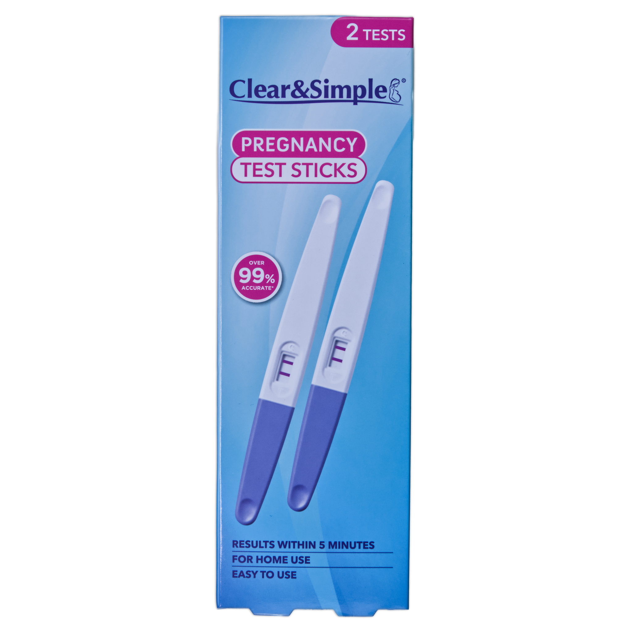 Clear&Simple  Zwangerschapstest - 2 Stuks - 99% Accuraat