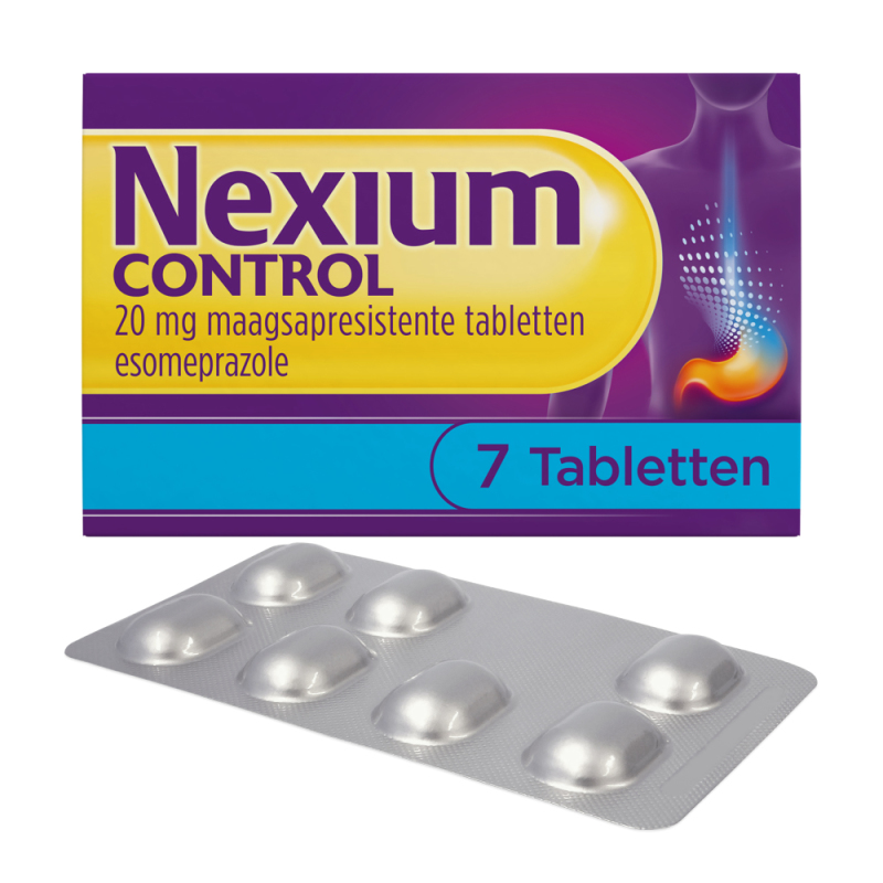 Nexium Control 7 tabletten, voor brandend maagzuur 7 Tabs