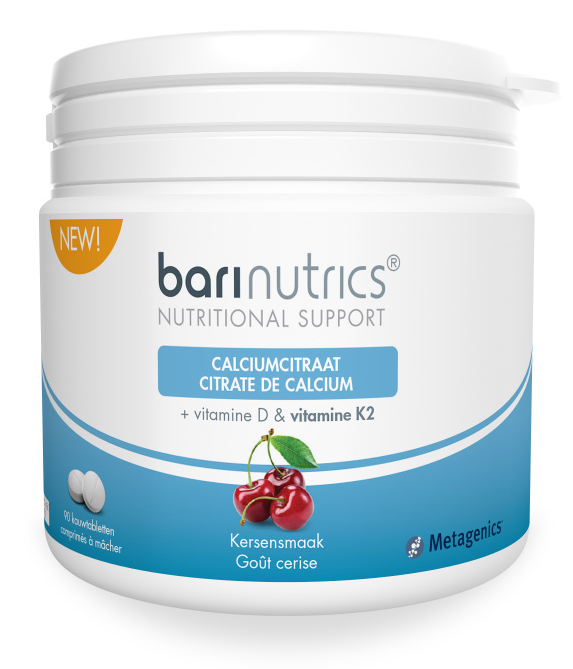 Metagenics Barinutrics Calciumcitraat Kauwtabletten