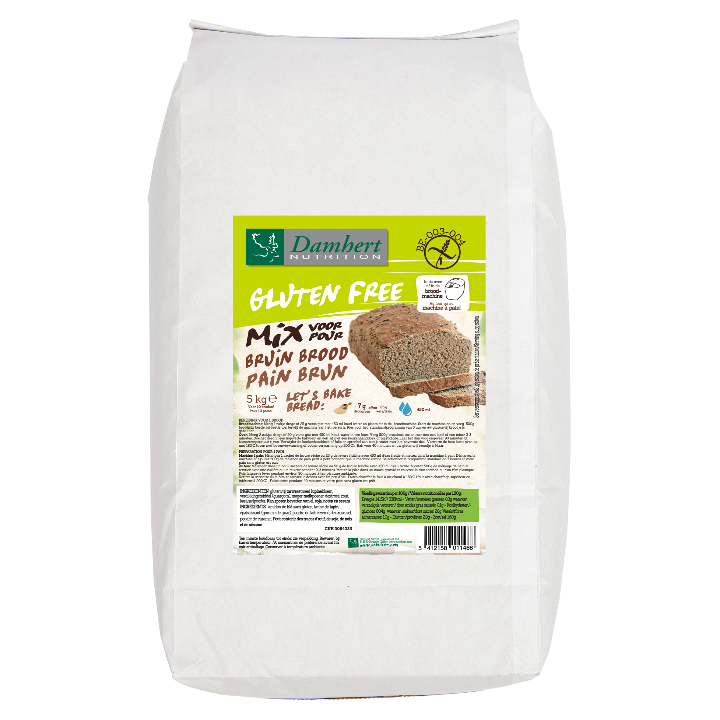 Damhert Gluten Free Broodmix Bruin