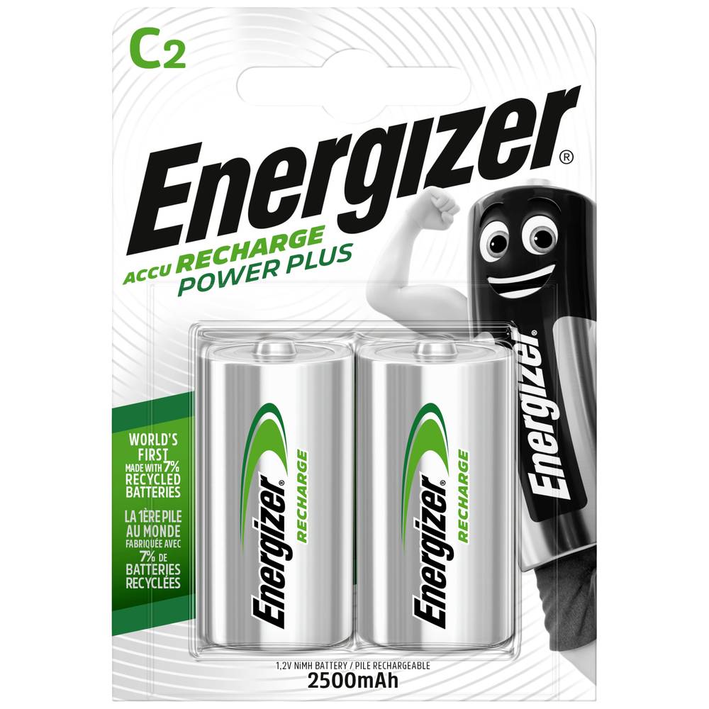 Energizer Oplaadbare C batterij (baby)  Power Plus HR14 NiMH 1.2 V 2500 mAh 2 stuk(s)