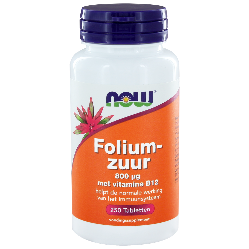 NOW Foliumzuur 800 ℃g Tabletten