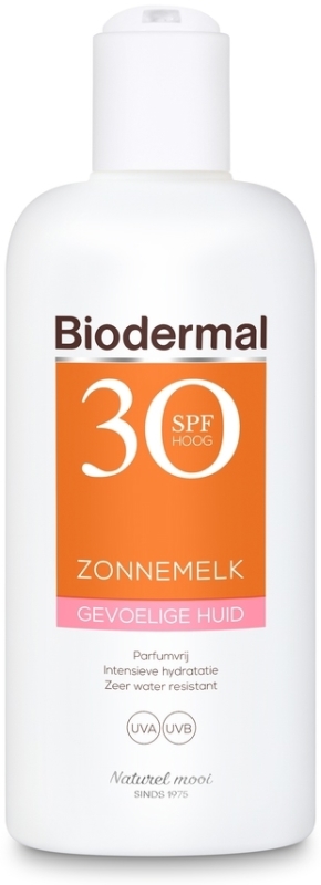 Biodermal Zonnebrand melk gevoelige huid spf30 200 ML