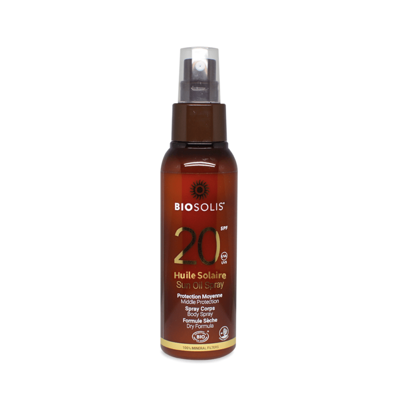 Biosolis Zonnebrand olie spf20 100ml