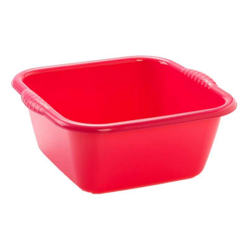 PlasticForte teiltje/afwasbak - vierkant - kunststof - 20 liter - x x 20 cm - Rood -