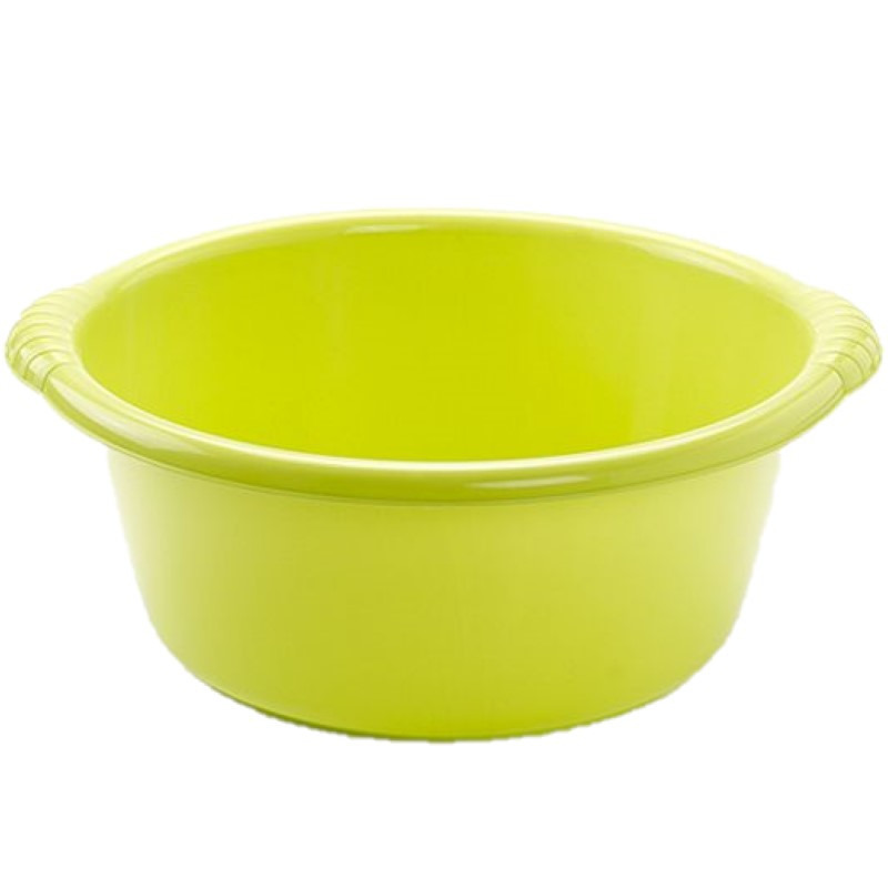 PlasticForte Set van 2x stuks kunststof teiltjes/afwasbakken rond 6 liter groen -