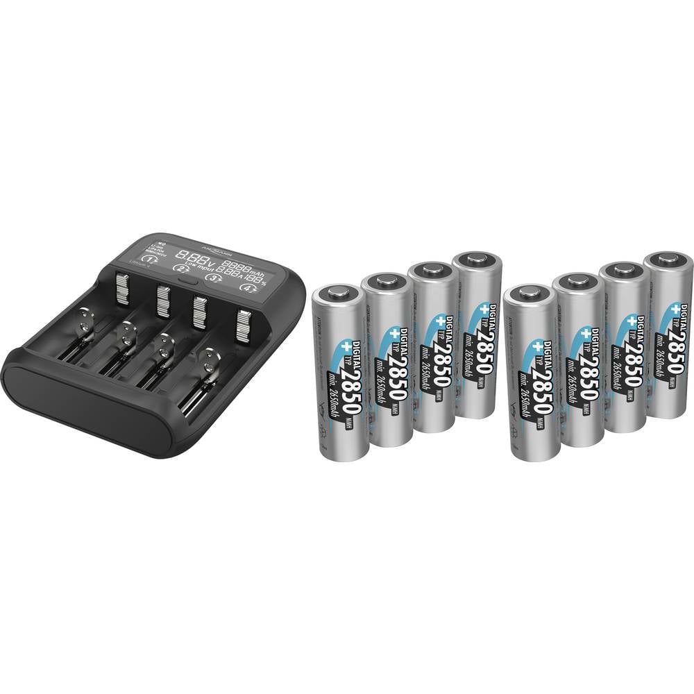 Ansmann Lithium 4 Batterijlader LiFePO, Li-ion, NiCd, NiMH 10340, 10350, 10440, 10500, 10350, 10440, 10500, 12500, 12650, 13500, 13650, 14500, 14650, 16340,