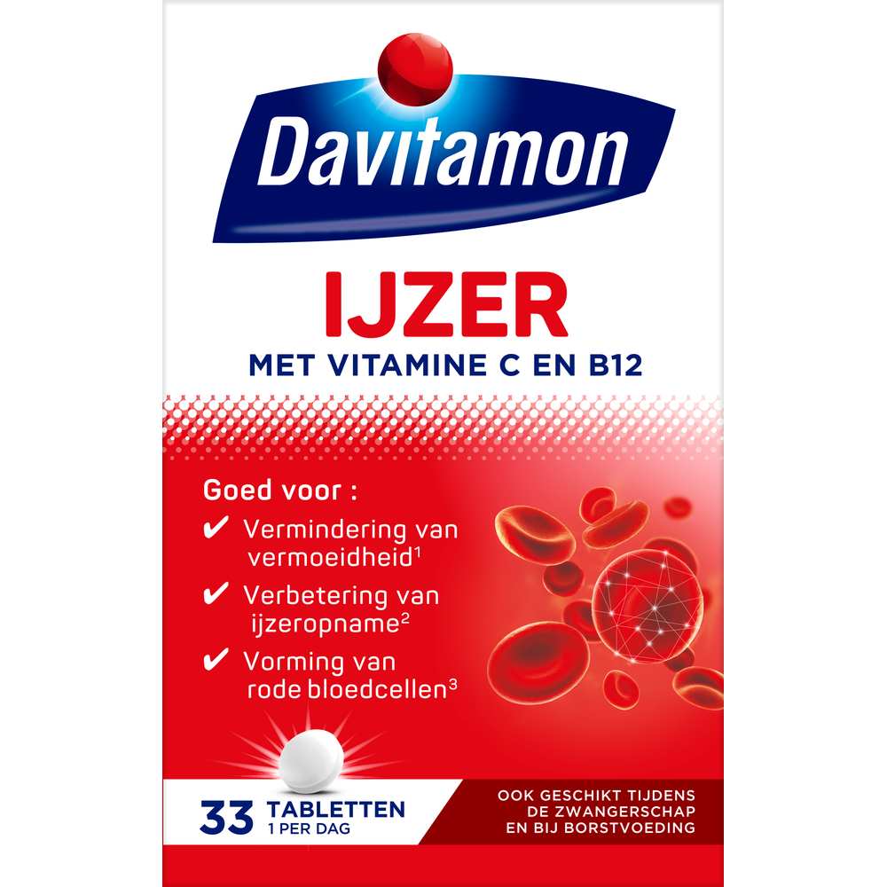 Davitamon IJzer met Vitamine C en B12 Tabletten