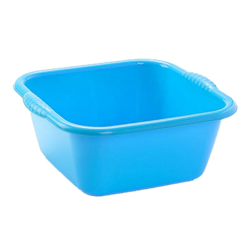 PlasticForte teiltje/afwasbak - vierkant - kunststof - 25 liter - 49 x 47 x 20 cm - Blauw -