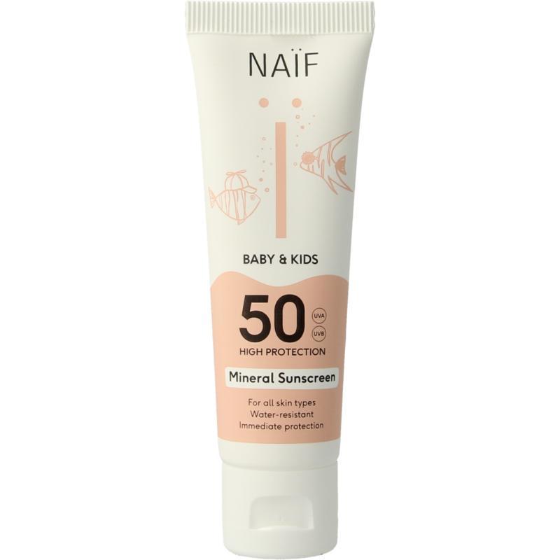 Naif Minerale zonnebrandcrème baby & kids spf 50 30 ML