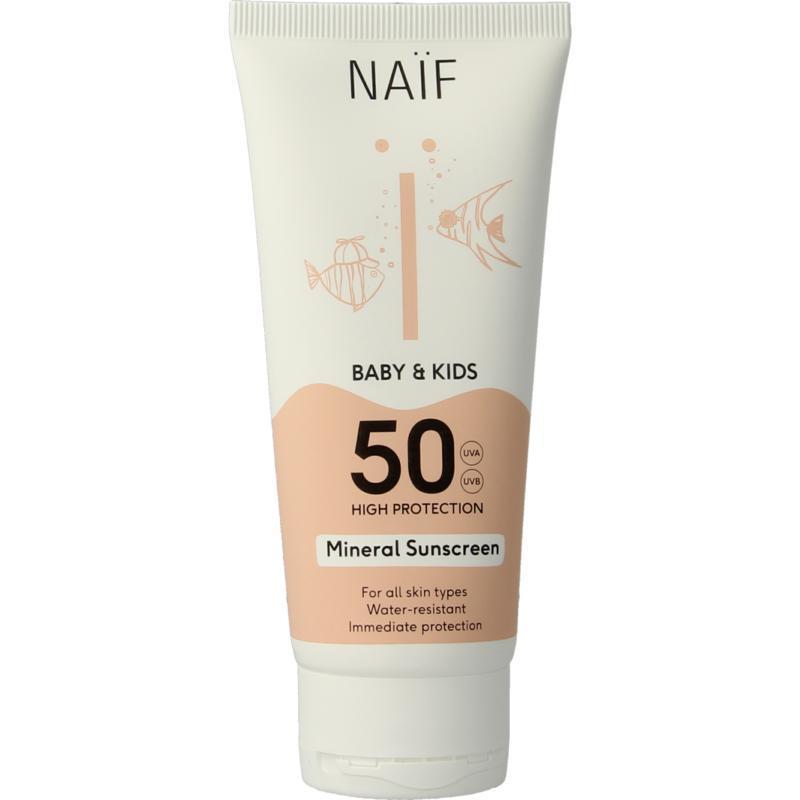 Naif Minerale zonnebrandcrème baby & kids spf 50 100 ML