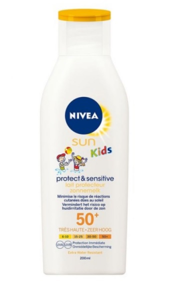 Nivea Zonnebrand melk sun kids protect & sensitive spf50+ 200 ML
