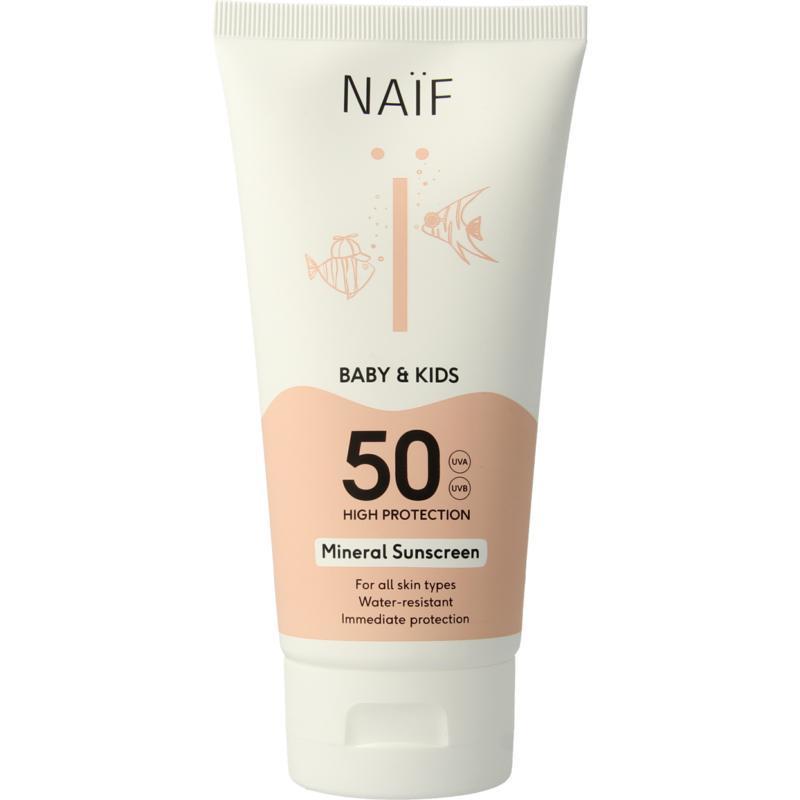 Naif Minerale zonnebrandcrème baby & kids spf 50 175 ML