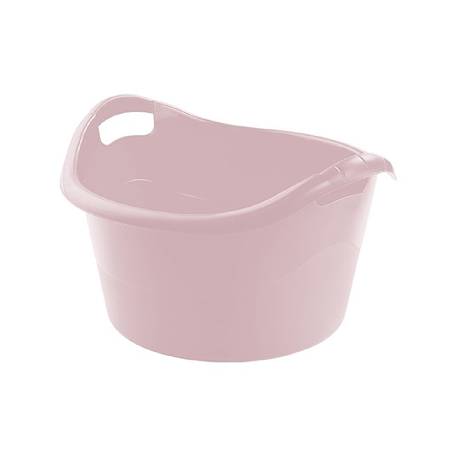 Hega Hogar Grote teil/afwasbak/kuip - kunststof - rond - handvatten - 54 x 32 cm - liter - roze -