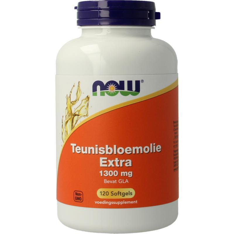 Now Teunisbloemolie extra 1300 mg 120 Softgels