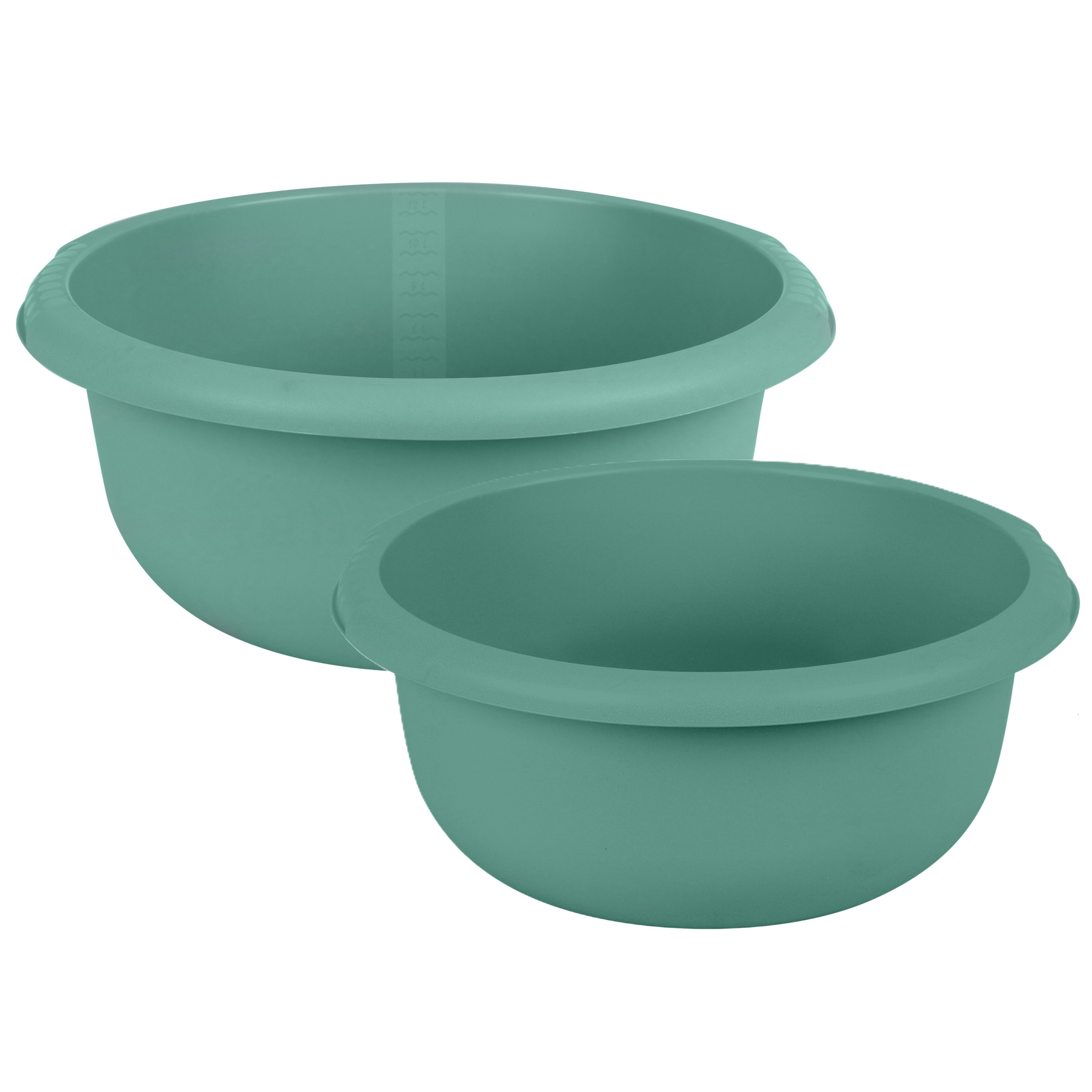 Urban Living Afwasteilen set - kunststof - 10/15 Liter - groen - teiltjes -
