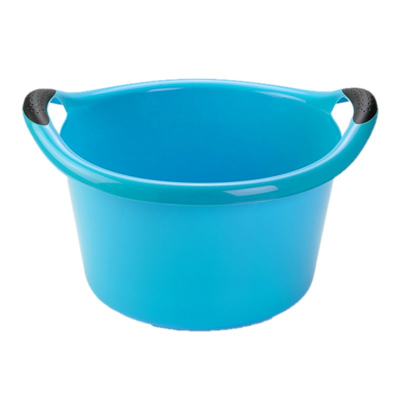 PlasticForte Plastic Forte Afwasbak - Set van 2x stuks - 15L - blauw - x x 25 cm - met handvatten - teiltje -