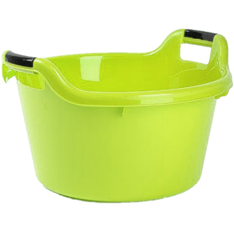 PlasticForte Plastic Forte Afwasbak - Set van 2x stuks - 17L - groen - x x 27 cm - met handvatten - teiltje -