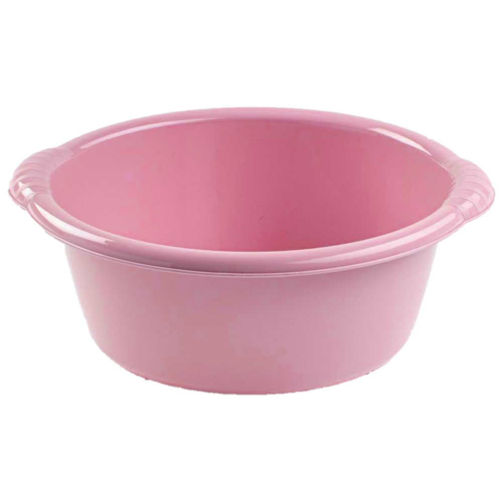 PlasticForte Set van 2x stuks kunststof teiltjes/afwasbakken rond 25 liter oud roze -