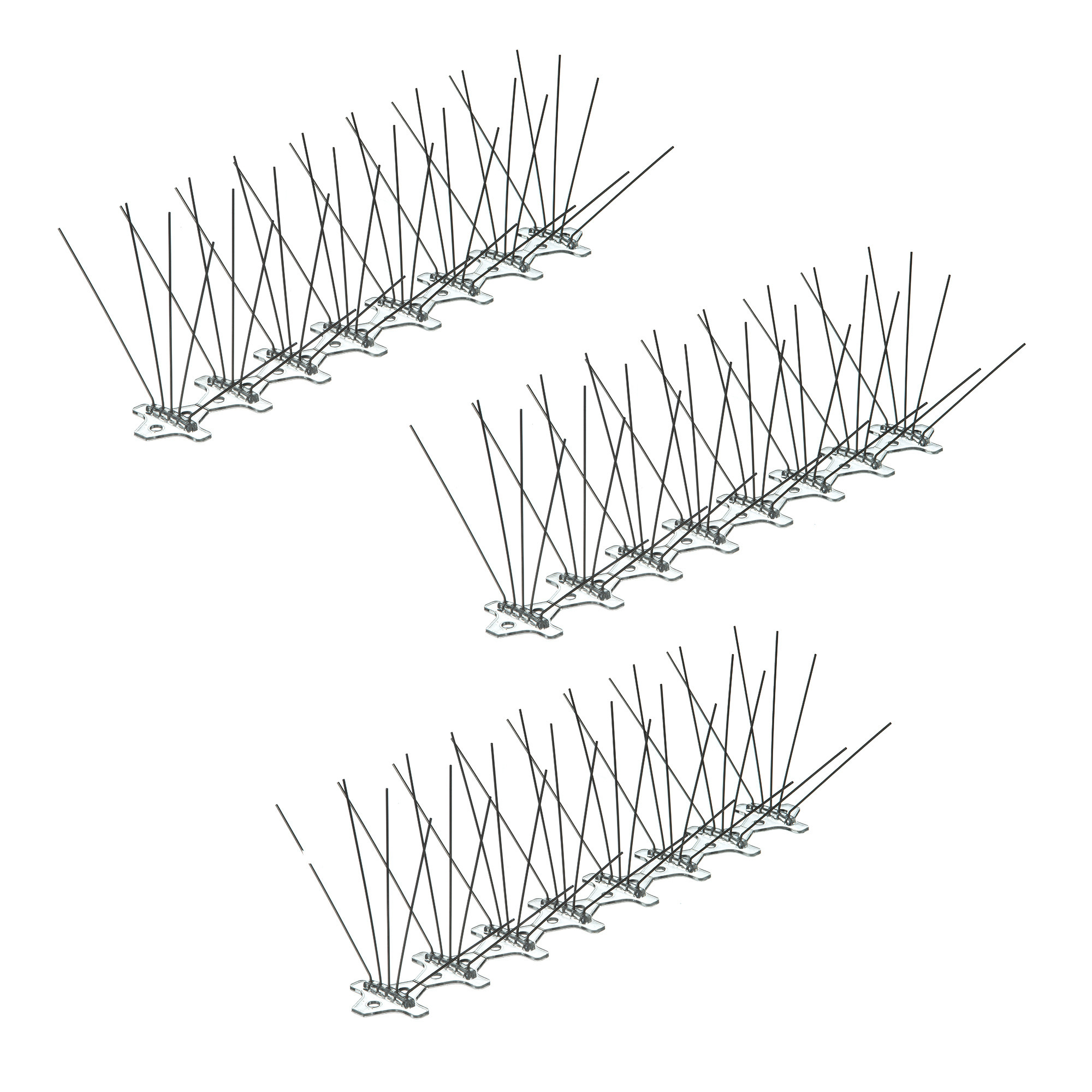 Merkloos Set van 3x vogelpinnen / duivenpinnen / vogelwering 33 cm -