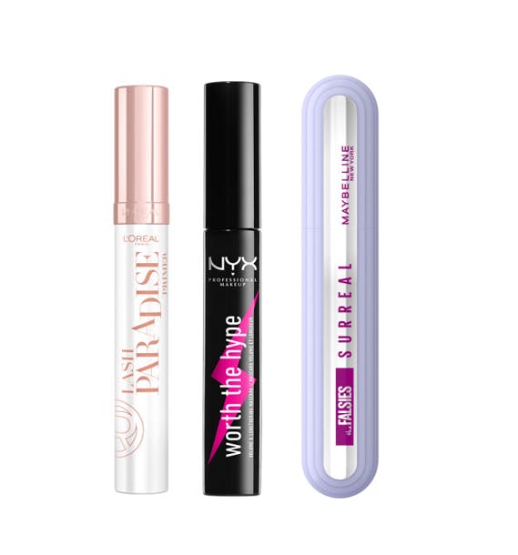 Luxplus Paradise Mascara Primer, Worth The Hype Black & Falsies Surreal Extensions Very Black 3 st