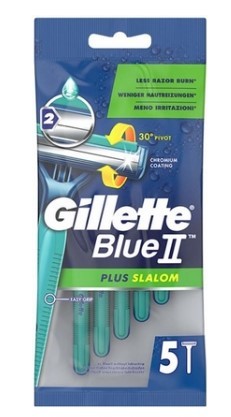 Gillette Wegwerpmesjes men blue2 plus slalom 5 Stuks
