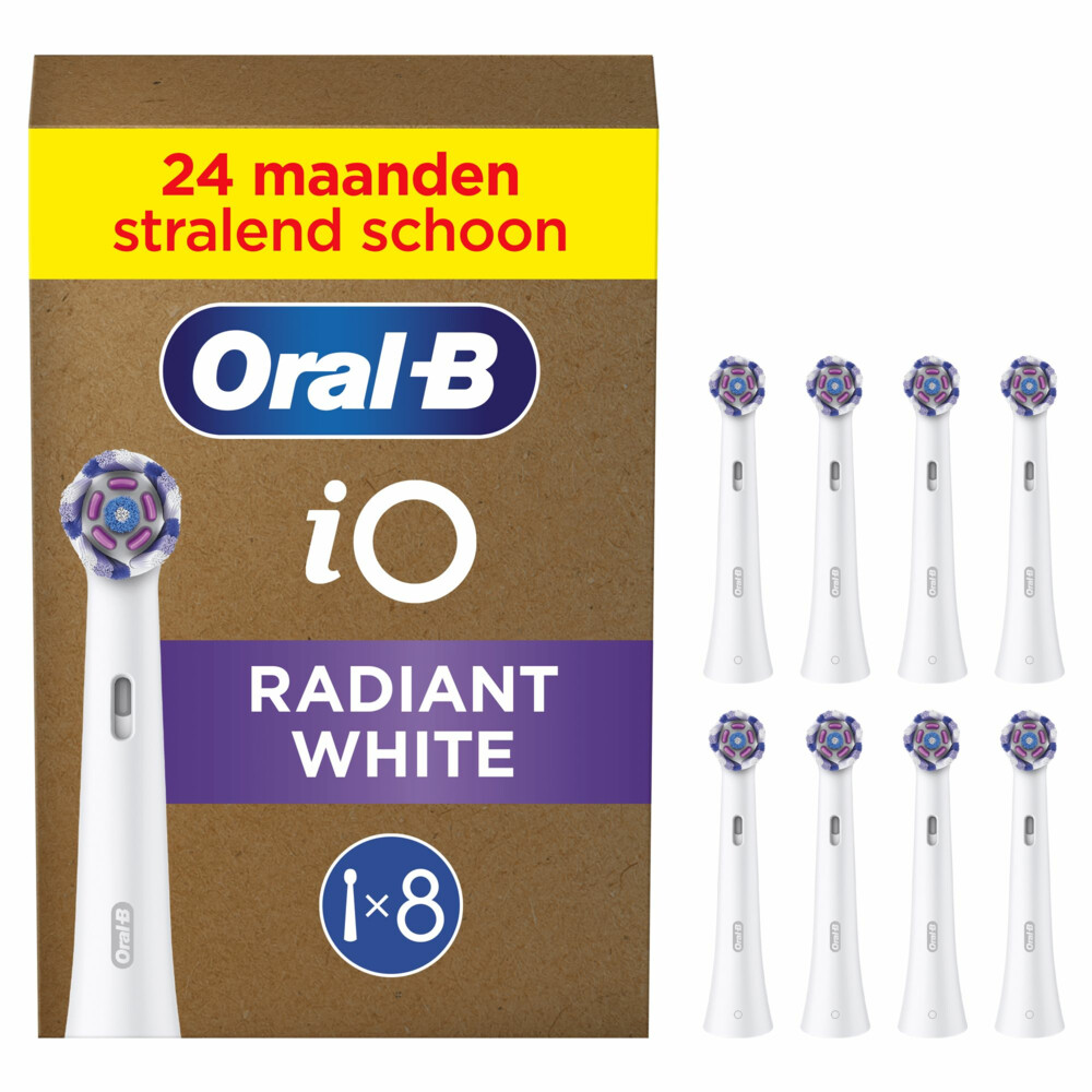 Oral B Opzetborstels Oral-B iO Stralend Wit geavanceerde plaque-verwijdering, polijstinzetstukken voor tandverheldering