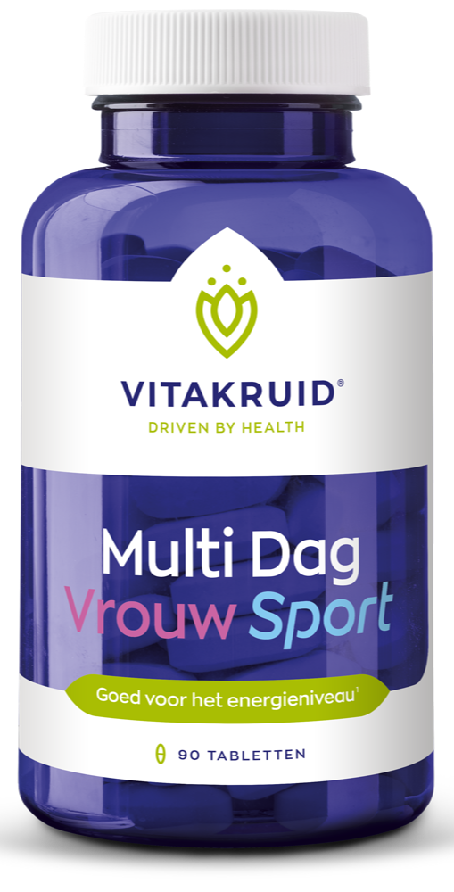 Vitakruid Multi Dag Vrouw Sport 100% Vegan 90