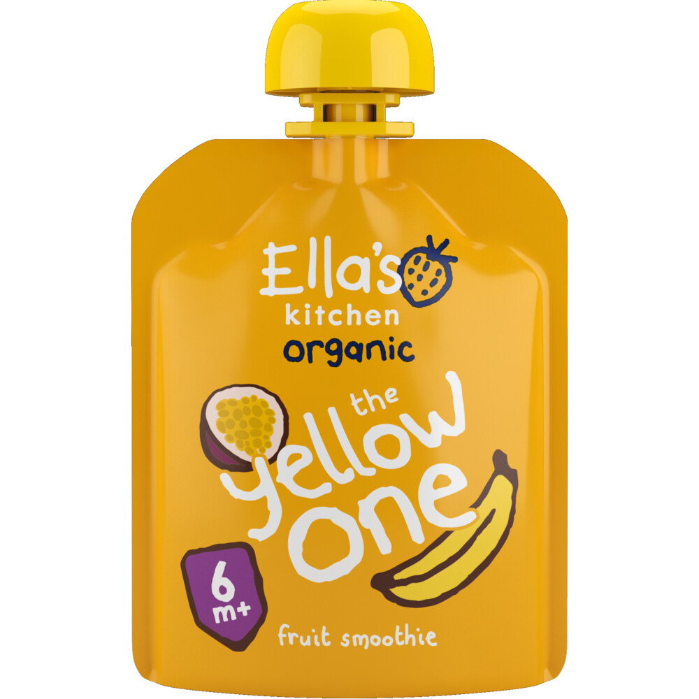 Ella's Kitchen Knijpzakje Fruit Smoothie 6+ m Banaan Appel Passievrucht Abrikozen 90 gr