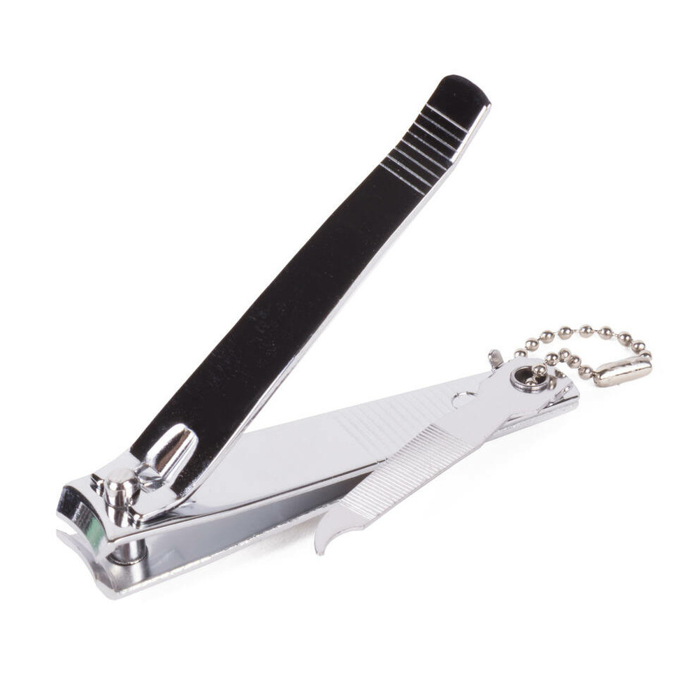 Benson Care Nagelknipper - met vijl - metaal - zilver - aan ketting - 8 cm - nagel verzorging -