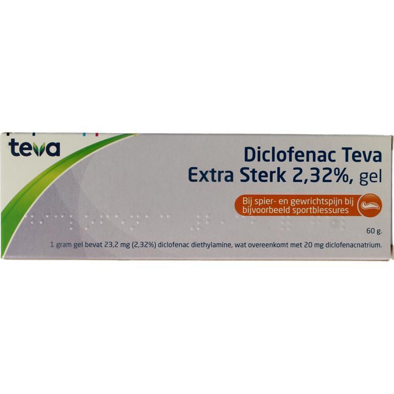 Teva Diclofenac extra sterk 2,32% gel 60 Gram