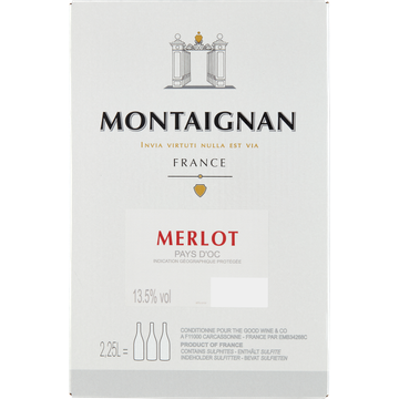 Montaignan ontaignan Merlot Box 2,25 L bij Jumbo
