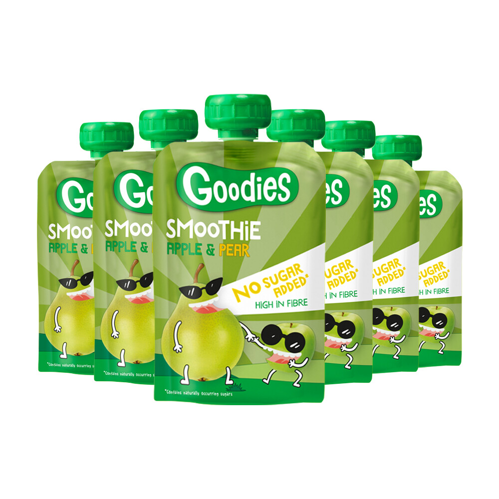 Goodies 6x  Knijpfruit Smoothie Appel&Peer 100 gr