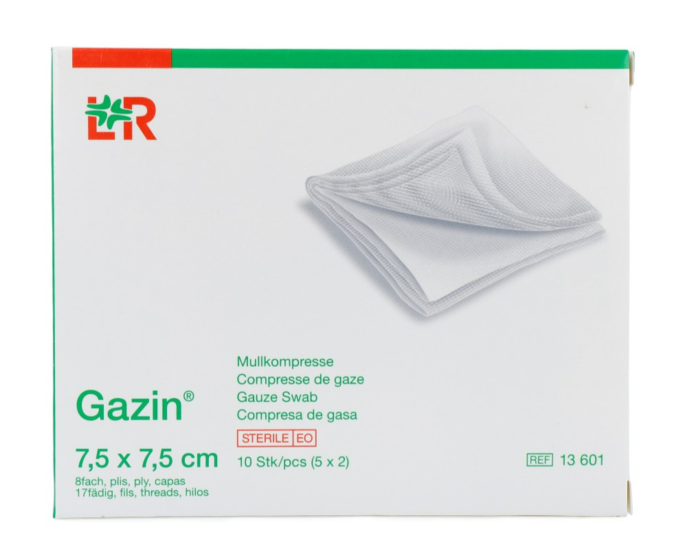 Lohmann & Rauscher Gazin Gaaskompres 7,5x7,5cm