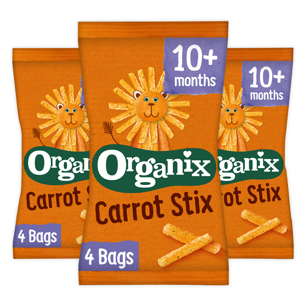 Organix 3x  Baby Knabbels 10+ m Wortel 4x15 gr
