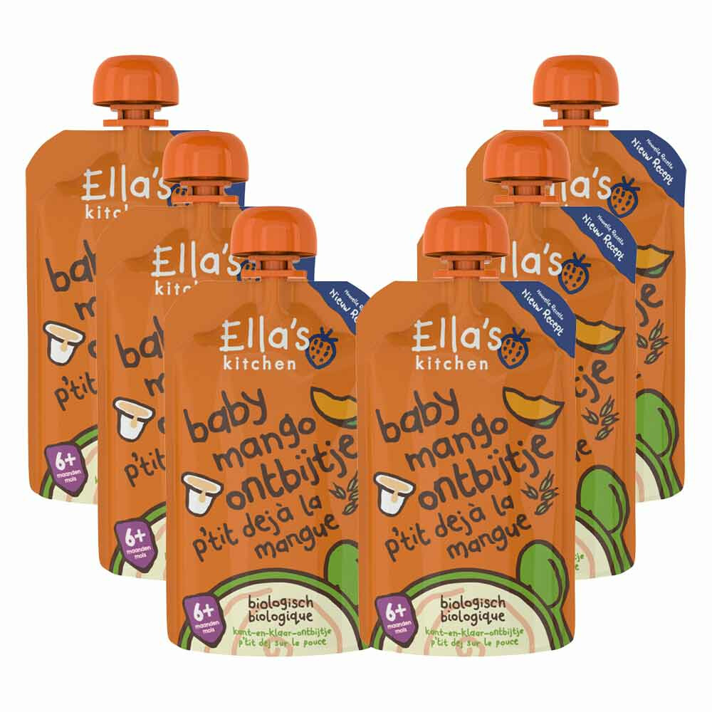 Ella's Kitchen 6x  Baby Ontbijtje 6+ m Mango 100 gr