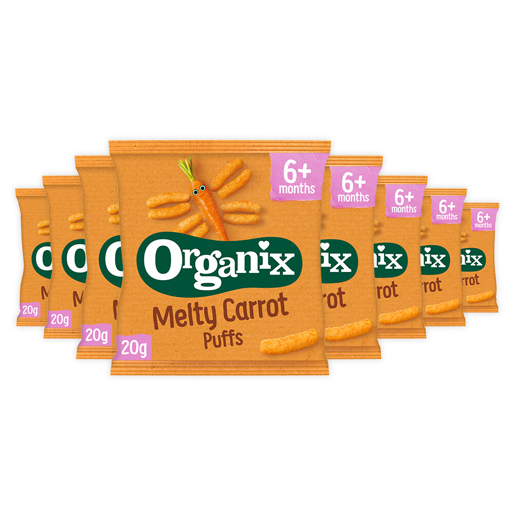 Organix 8x  Baby Knabbels 6+m Wortel 20 gr