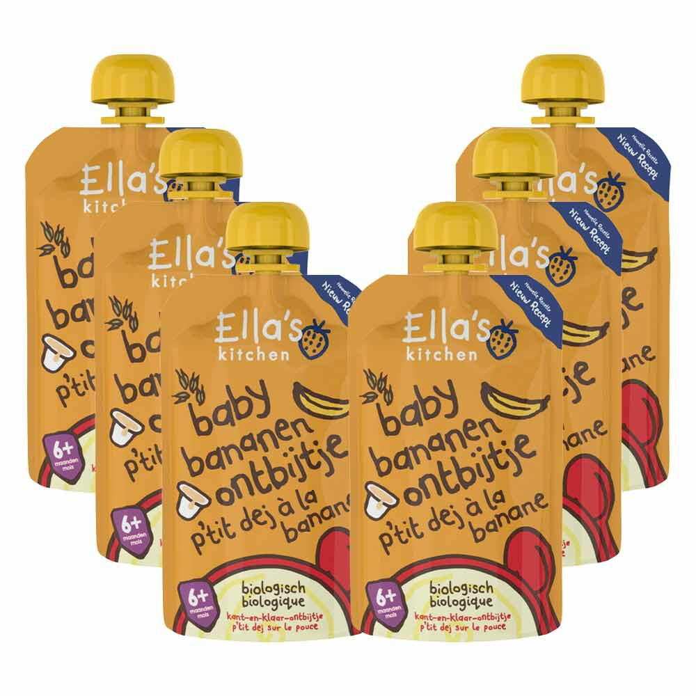 Ella's Kitchen 6x  Baby Ontbijtje 6+ m Banaan 100 gr