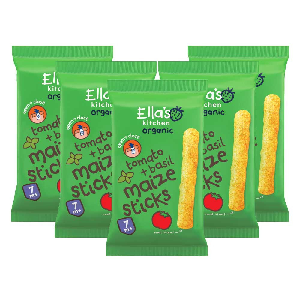 Ella's Kitchen 5x  Maize Sticks 7+ m Tomaat Basilicum 16 gr