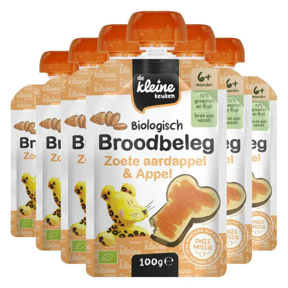 De Kleine Keuken 6x  Bio Broodbeleg Zoete Aardappel&Appel 100 gr