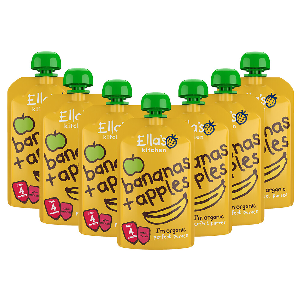 Ella's Kitchen 7x  Knijpzakje 4+ m Banaan Appel 120 gr